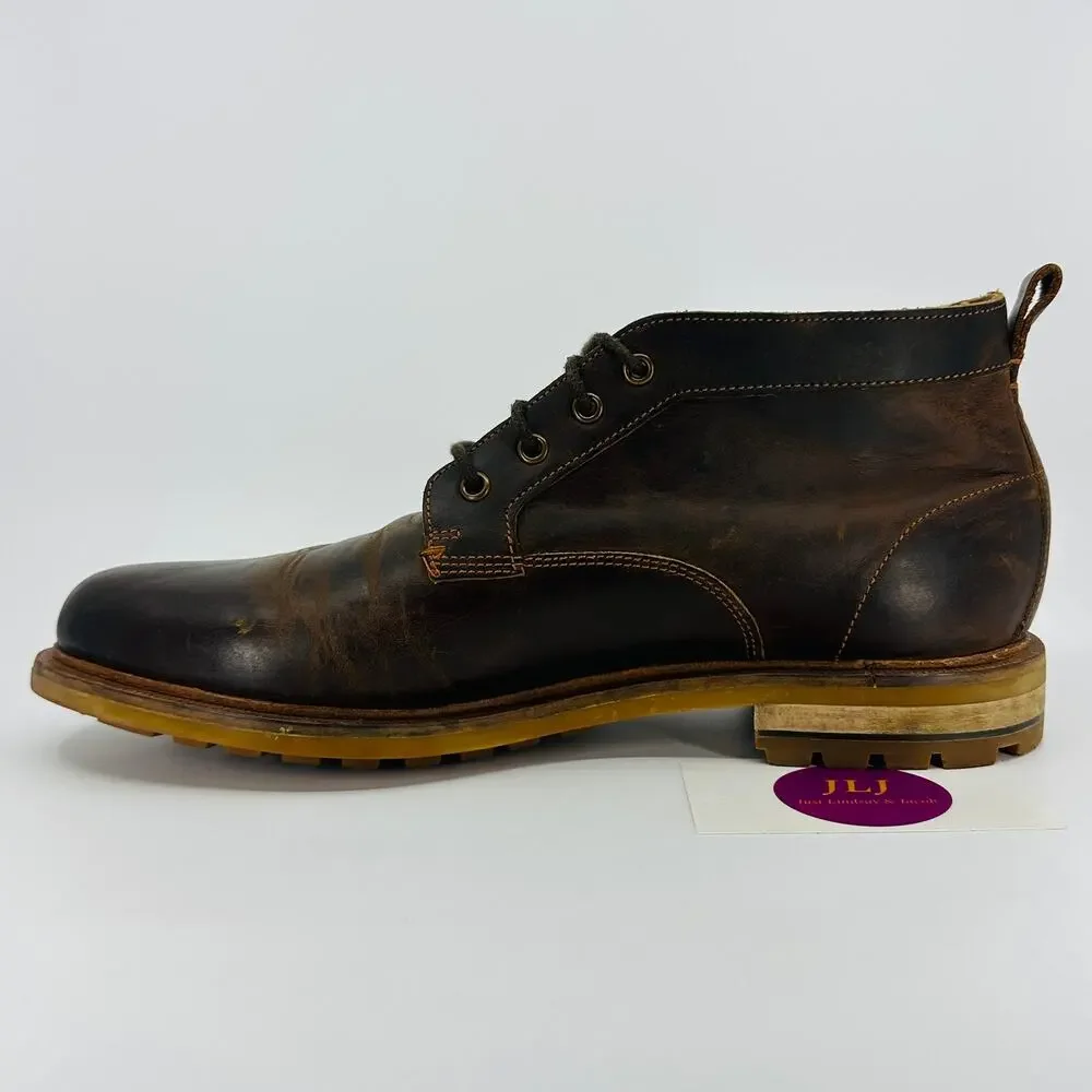 Clarks Men's Foxwell Mid Beeswax Leather Lace Up Chukka Boots Size 8.5